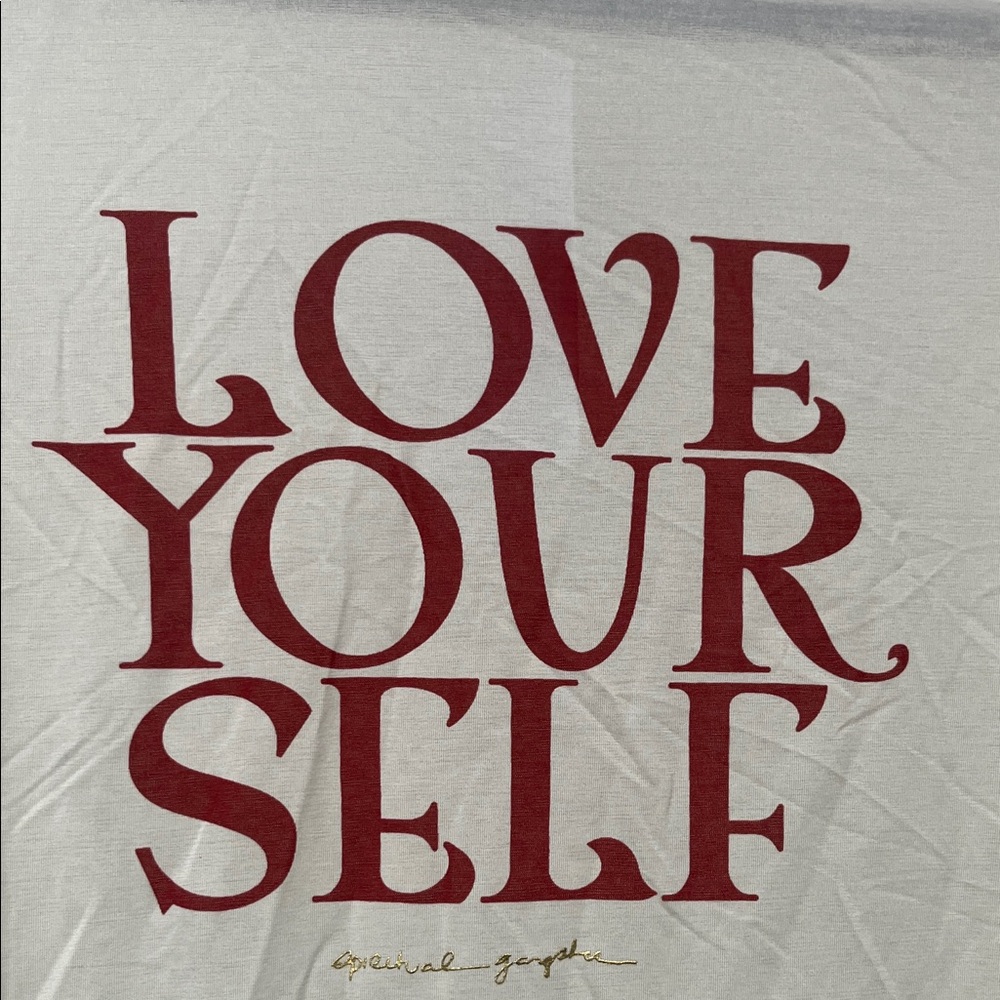 Spiritual Gangster “LOVE YOUR SELF” White Active long-sleeved t-shirt- size S